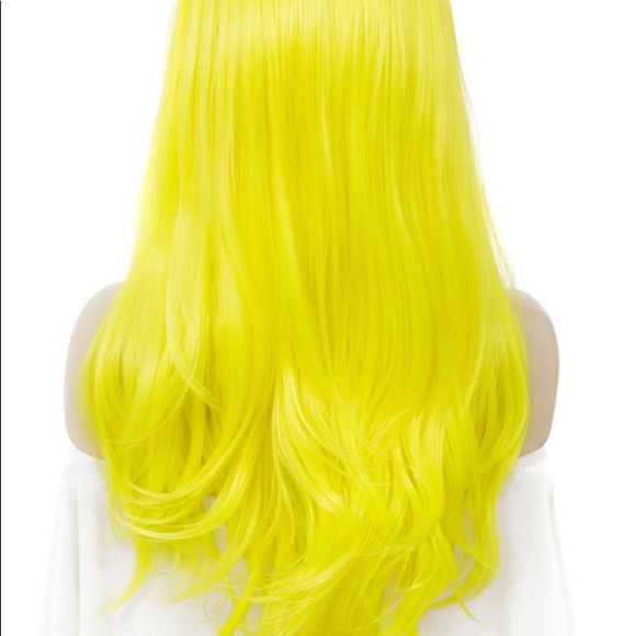 ✨DAFFODIL YELLOW  24” Straight LACE FRONT WIG *NWT - Picture 5 of 5